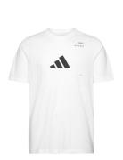 Tennis Graphic Tee Sport T-shirts Short-sleeved White Adidas Performan...