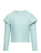 Lindex Sweater Soft With Frill Young Blå