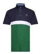 Pure Colorblock Polo Tops Polos Short-sleeved Navy PUMA Golf