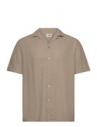 Dplinen Blend Shirt Tops Shirts Short-sleeved Beige Denim Project