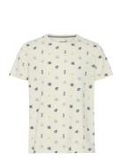 Tee Tops T-shirts Short-sleeved Cream Blend