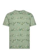 ONLY & SONS Onsnewiason Life Reg Aop Stripe Ss Tee Grön