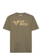 Fat Moose Fm Logo Organic Tee Khaki Green