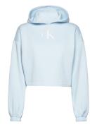 Sequin Hoodie Tops Sweat-shirts & Hoodies Hoodies Blue Calvin Klein Je...