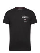 Arch Varsity Tee Tops T-shirts Short-sleeved Black Tommy Hilfiger