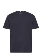 Monotype Pocket Tee Tops T-shirts Short-sleeved Navy Tommy Hilfiger