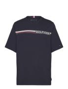 Bt-Monotype Chest Stripe Tee-B Tops T-shirts Short-sleeved Navy Tommy ...