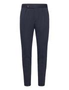 Pleated Double-Knit Suit Trouser Bottoms Trousers Formal Navy Polo Ral...