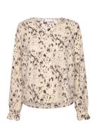 Blouse In Sprinkle Print Tops Blouses Long-sleeved Cream Coster Copenh...