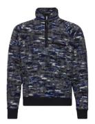 Percival Jacquard Fleece Marinblå