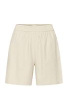 Lizagz Linen Hw Shorts Bottoms Shorts Casual Shorts Cream Gestuz