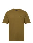 Slope Graphic Print T-Shirt Tops T-shirts Short-sleeved Khaki Green Ly...