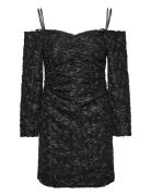 Ribbon Tulle Designers Short Dress Black Ganni