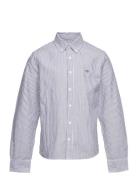 Oxford Striped B.d. Shirt Tops Shirts Long-sleeved Shirts Blue GANT