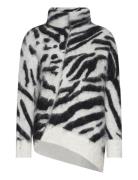 Lock Zebra Roll Neck Tops Knitwear Turtleneck White AllSaints