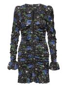 Satin Ruffle Mini Dress Designers Short Dress Black ROTATE Birger Chri...