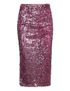 ROTATE Birger Christensen Sequins Pencil Skirt Rosa