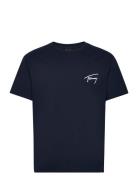 Tjm Reg Signature Tee Ext Tops T-shirts Short-sleeved Navy Tommy Jeans