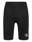 Ck Logo Cycling Shorts Bottoms Shorts Black Calvin Klein