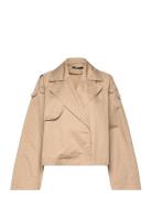 Short Trench Coat Outerwear Jackets Light-summer Jacket Beige Gina Tri...