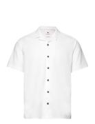 Akleo S/S Cot/Linen Shirt Tops Shirts Short-sleeved White Anerkjendt