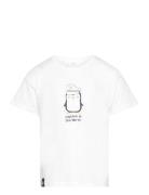 Printed Cotton-Blend T-Shirt Tops T-shirts Short-sleeved White Mango