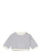 Striped Cotton-Blend Sweatshirt Tops Sweat-shirts & Hoodies Sweat-shir...