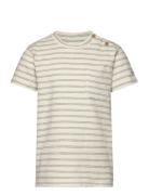 En Fant T-Shirt Ss Stripes Beige