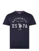 Jim Reg Sj Uspa M Tee Tops T-shirts Short-sleeved Blue U.S. Polo Assn.