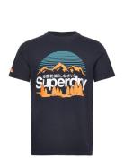 Great Outdoors Nr Graphic Tee Tops T-shirts Short-sleeved Navy Superdr...