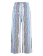 Melvin Bottoms Trousers Wide Leg Blue Munthe