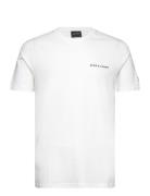 Embroidered T-Shirt Tops T-shirts Short-sleeved White Lyle & Scott