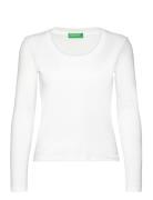 T-Shirt L/S Tops T-shirts & Tops Long-sleeved White United Colors Of B...