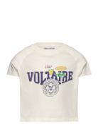 Zadig & Voltaire Kids Short Sleeves Tee-Shirt Kräm