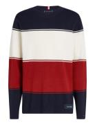 Tommy Hilfiger Milano Colourblock Crew Neck Marinblå