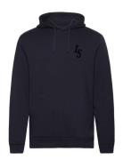 Lyle & Scott Club Emblem Hoodie Marinblå