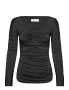 Malina Elle Heart Shaped Jersey Top Svart