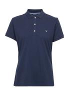 Solid Ss Pique Tops T-shirts & Tops Polos Blue GANT