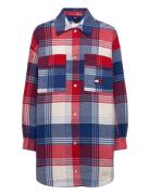 Tjw Rwb Check Wool Blend Shacket Tops Overshirts Multi/patterned Tommy...
