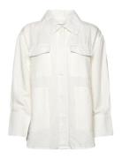 Linen Viscose Shirt Jacket Tops Overshirts White GANT
