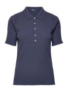 Ribbed Polo Shirt Tops T-shirts & Tops Polos Navy Polo Ralph Lauren
