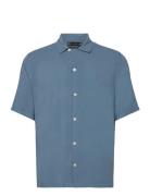 Venice Ss Shirt Tops Shirts Short-sleeved Blue AllSaints