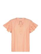 Bell Top Tops Blouses Short-sleeved Orange A-View