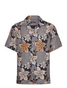 J. Lindeberg Elio Linen Island Floral Shirt Svart