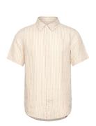 Les Deux Kris Linen Ss Shirt Kräm