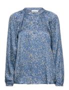 Indiekb Blouse Tops Blouses Long-sleeved Blue Karen By Simonsen