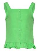 Kogthyra Singlet Frill Top Wvn Tops T-shirts Sleeveless Green Kids Onl...