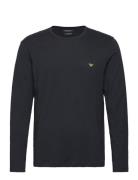 Men's Knit T-Shirt Tops T-shirts Long-sleeved Black Emporio Armani