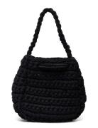 Luna Crochet Bags Top Handle Bags Black HVISK