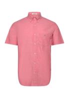 Reg Cotton Linen Ss Shirt Tops Shirts Short-sleeved Pink GANT